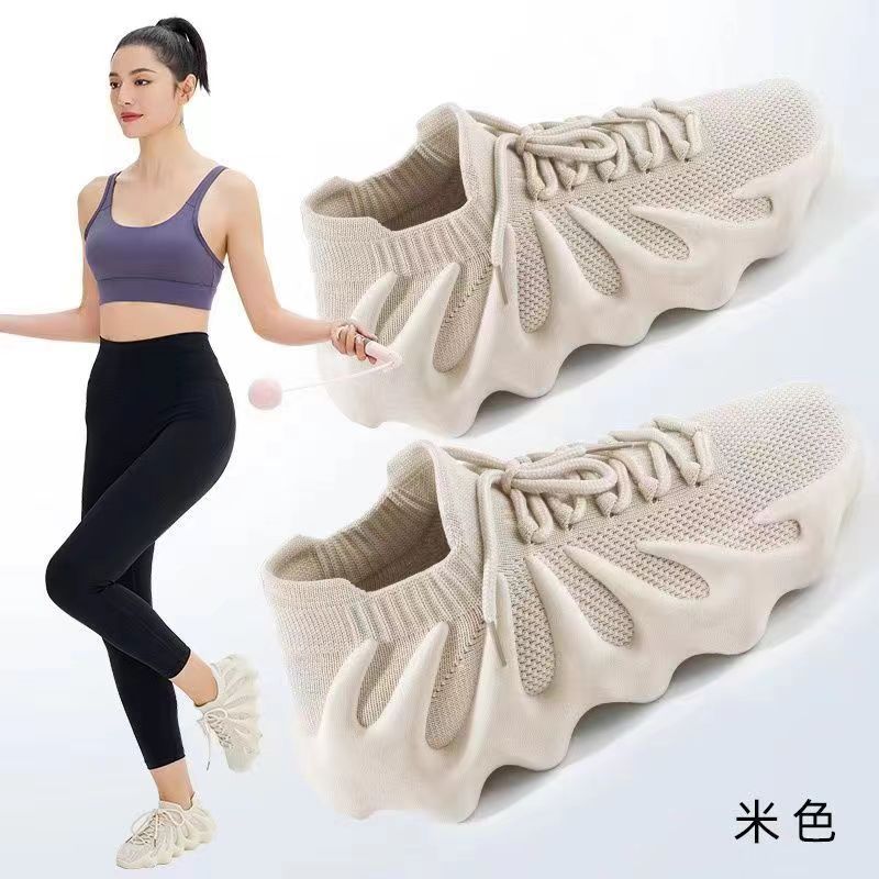 Women's training shoes - indoor fitness, jump rope, thick sole, yoga, anti-slip, shock absorption, lightweight, soft sole, treadmill running shoes