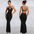 C7208 cross-border   fashion women's hot diamond suspender hip cover sexy slim dress
