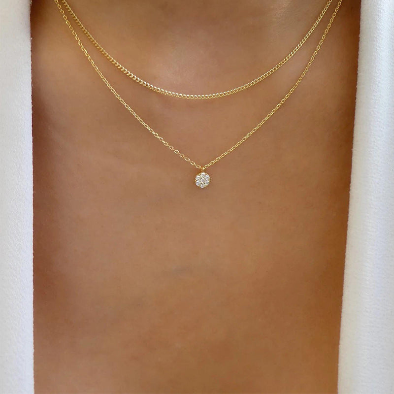 Wholesale alloy necklaces: hot-selling european and american cross-border fashion jewelry - trendy multi-layer heart & teardrop pendants, vintage women's choker necklaces