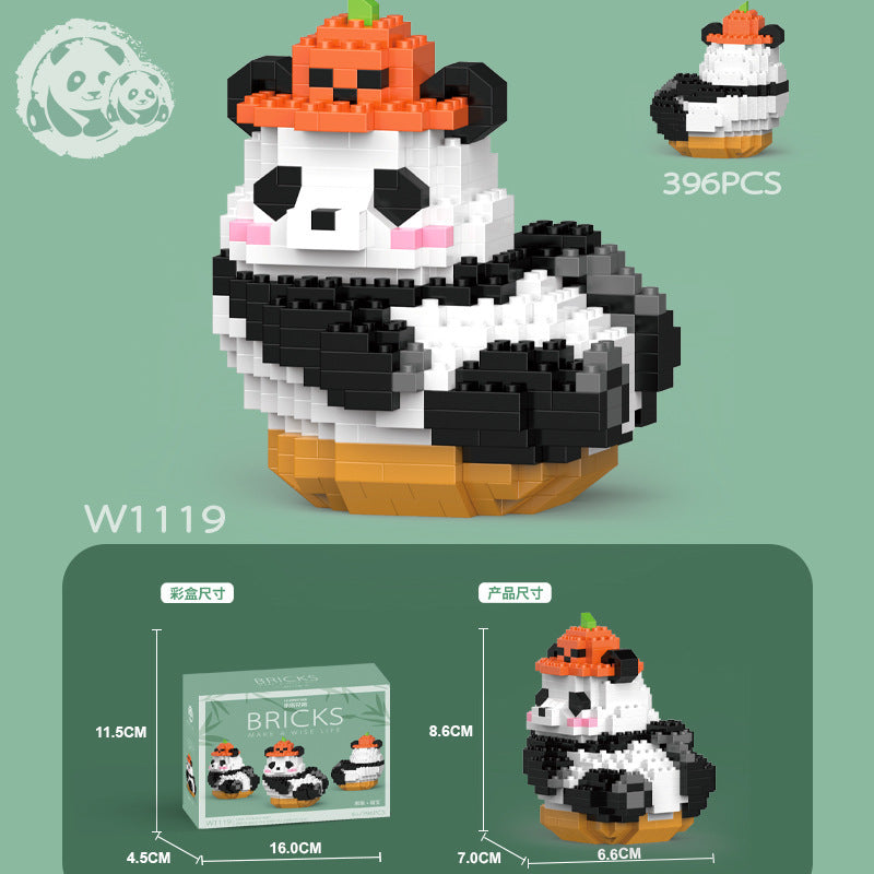 China panda life series educational assemble toys tiny particles stall compatible lego building blocks gifts wholesale