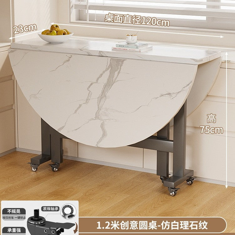 Dining table for homesmall apartment foldable table retractable dining table foldable large round table modern casual dining table