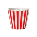 Minimalist hand-painted striped ceramic ice cream cone - creative & unique large-sized popcorn holder - home tableware storage container