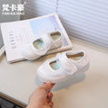 Vancahao autumn new mary jane shoes  girls' mesh lace soft sole flats kids' casual sneakers