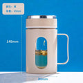 Business handle cup glass office for homecasual drinking water tea cup large capacity drainage floor push gift cup
