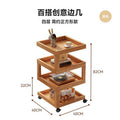 【factory direct】four-tier 40cm length natural wood minimalist style