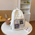 New arrivalstylish pain layer dual-purpose school bag large capacity pure color detachable pain bag primary school student middle school student backpack