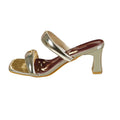 Women's summer 2025 new arrival: elegant and comfortable ankle strap heeled sandals - square toe open toe slides