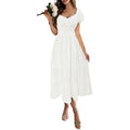French retro bubble waist slimming look a-line large swing medium long independent station cross-border best selling women's clothing