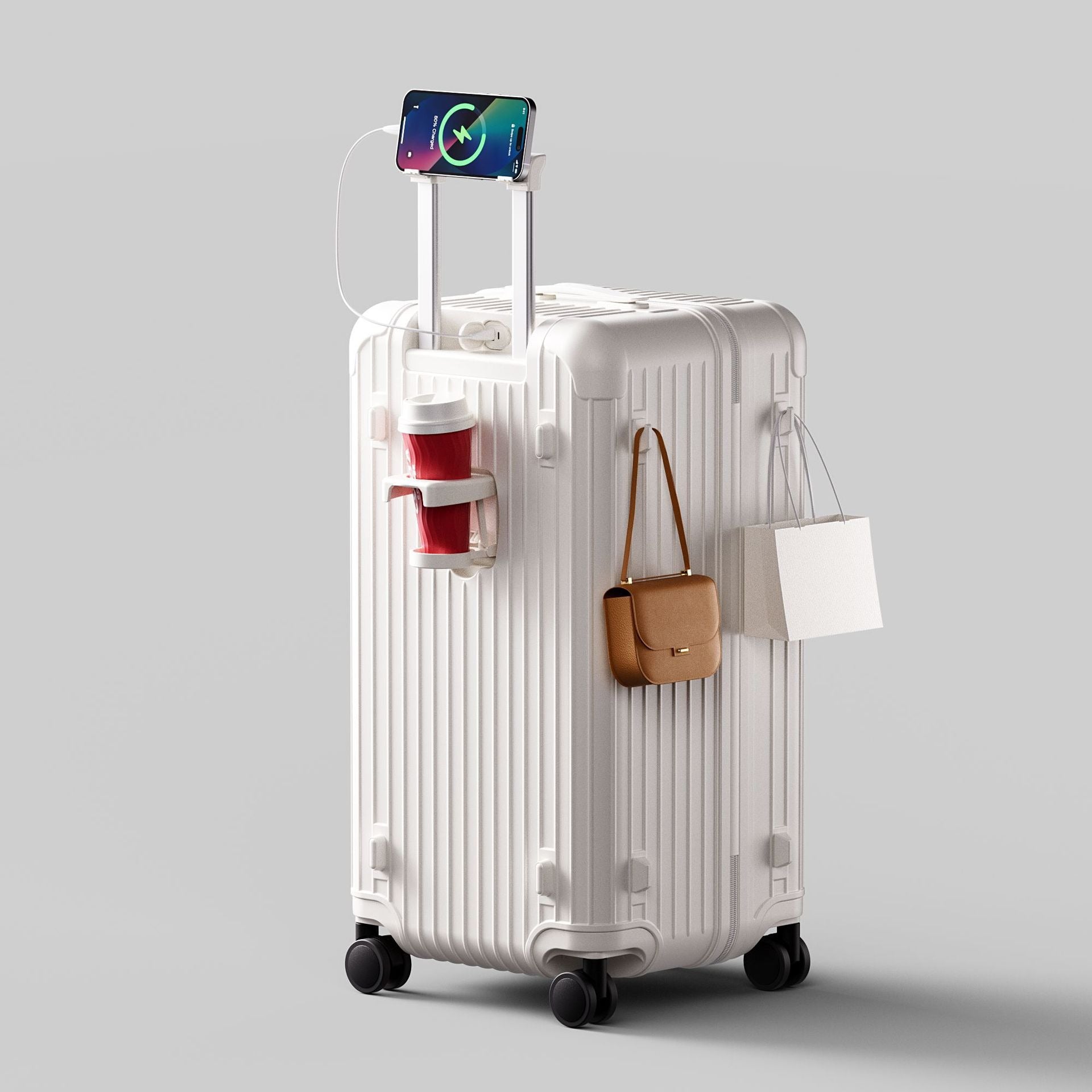 Large capacity 37-point trolley case 30-inch suitcase Thickened suitcase Anti-drop explosion-proof password box Wrapped leather box