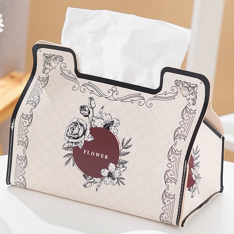 Retro French light luxury pumping carton home living room storage tissue box creative car high value fashion roll box