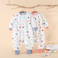 Baby pure cotton sleeping bag with split legs and anti-kicking quilt kids constant temperature baby one-piece pajamas all year round style small and medium-sized children sleeping bag