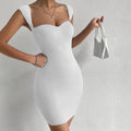 spring/summer new arrivals:  us & european style sexy nightclub mini dress - sleeveless knitted bodycon cami dress