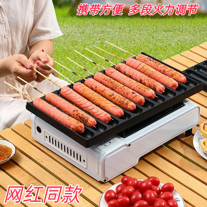 Sausage machine roadside stall commercial crispy starch sausage roasting machine night market stall cassette stove sausage plate mold aluminum alloy