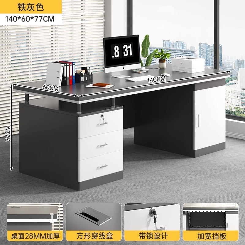 New arrival: executive desk - minimalist modern office desk and chair set for employees, home office, and computer use