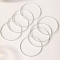 Wholesale alloy bangle sets for cross-border e-commerce: fashionable, small, multi-layered, plain circle bracelets for women (european & american style)