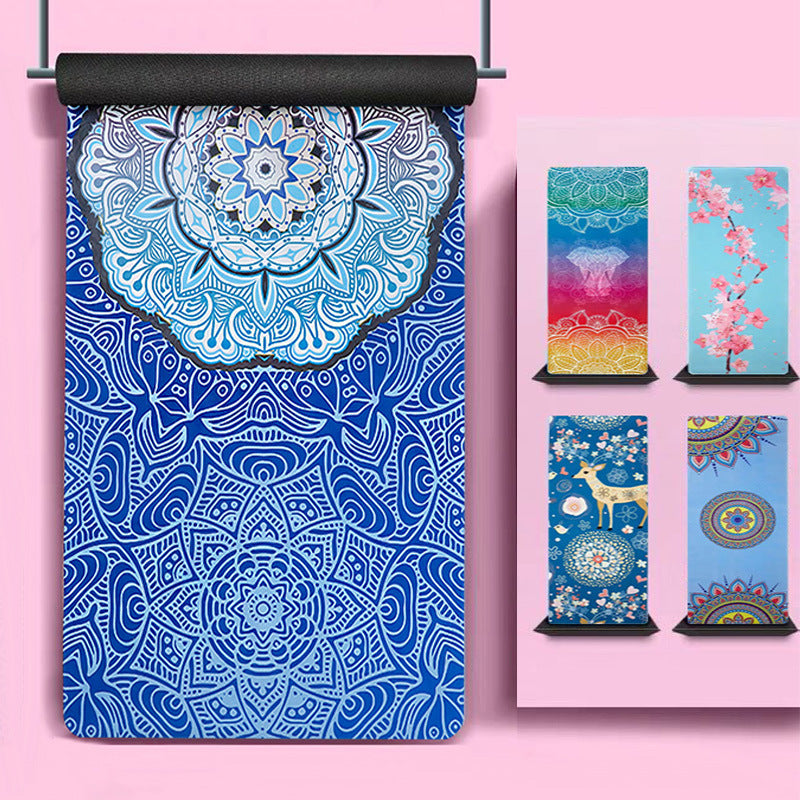 Custom yoga mat - suede rubber, foldable, noise-reducing, extra wide, 1.5mm ultra-thin, sweat-absorbent, non-slip - direct from the manufacturer