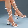 2026 summer new arrival: plus-size women's casual comfortable fashionable european and american style high-heeled sandals - one size fits all