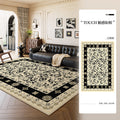 Carpet living room persian retro high-end no-wash and wipeable bedside bedroom carpet full large area black cross-border