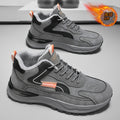 Winter new men's shoes: fleece-lined, warm, double-layer cotton shoes for men - waterproof, slip-resistant, work safety, wear-resistant, thick-soled athletic shoes