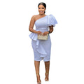 sourcing:  new women's off-the-shoulder, cinched-waist, bodycon, professional-style fashion dress