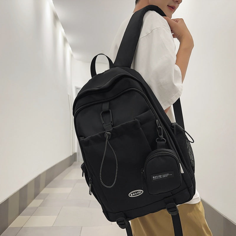 2024 new lightweight travel backpack - minimalist design for men, high school & middle school students, large capacity, women's college student bookbag