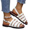 export plus size women's summer sandals - new one-strap buckle flat woven open-toe beach sandals