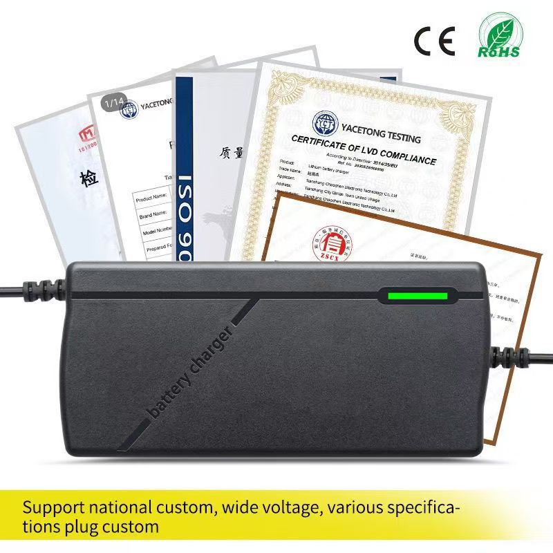 lithium battery charger, specifically designed for 48v, 60v, and 72v two-wheeled vehicles, scooters, and smart electric vehicles