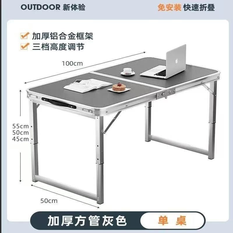 Outdoor foldable table night market stall casual table for home foldable dining table and chair portable street stall rectangular table
