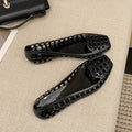 Jelly shoes flatsflats crystal slippers women's 2025new arrivaloutwearcasual square toe flats sandals slippers