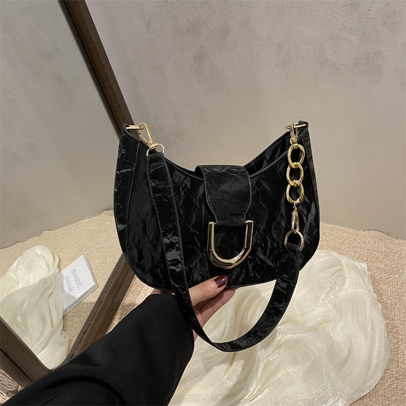 Retro women's shoulder bag women's 2025 spring new niche design versatile ins underarm bag temperament women's bag