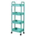Kitchen storage rack organizer with wheels - multi-tier rolling cart for home use - mobile storage shelf