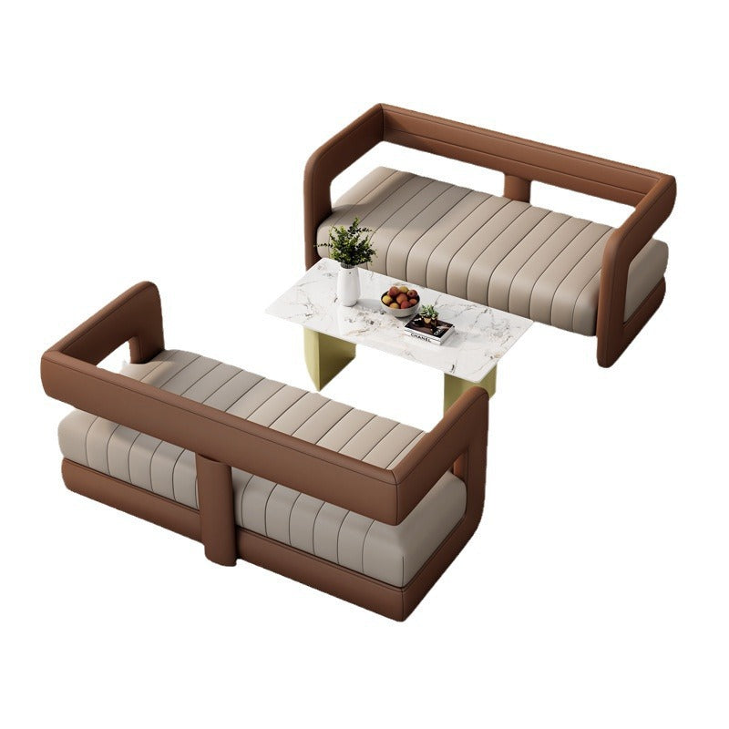 Business office club hotel lobby reception guest direct row sofa coffee table combination booth casual negotiation sofa