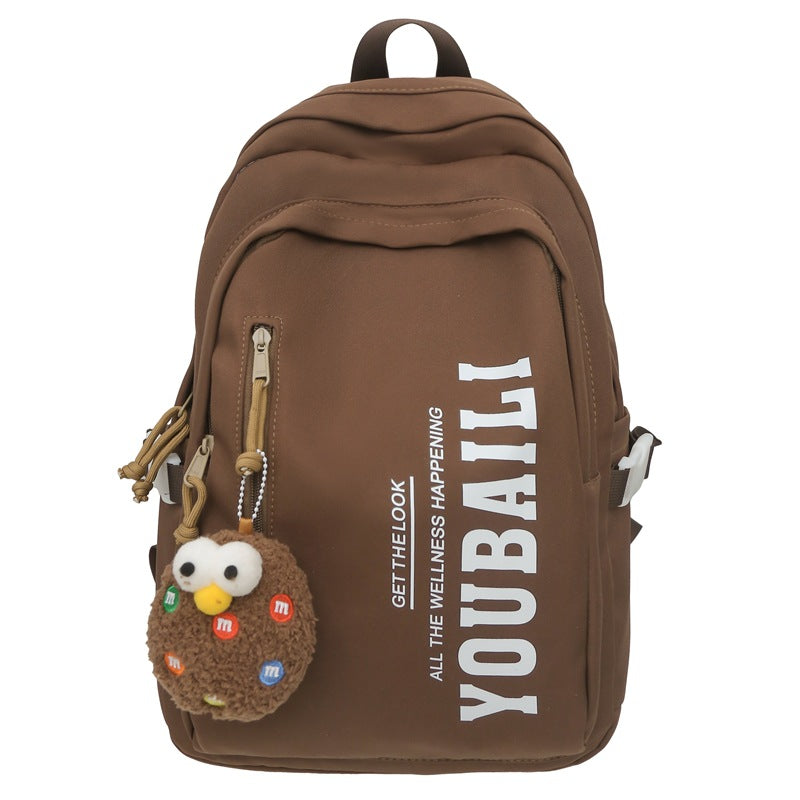 School bag for girls, junior high school students, middle school students, large capacity, versatile burden reduction, fashion trend, high school college students, backpack