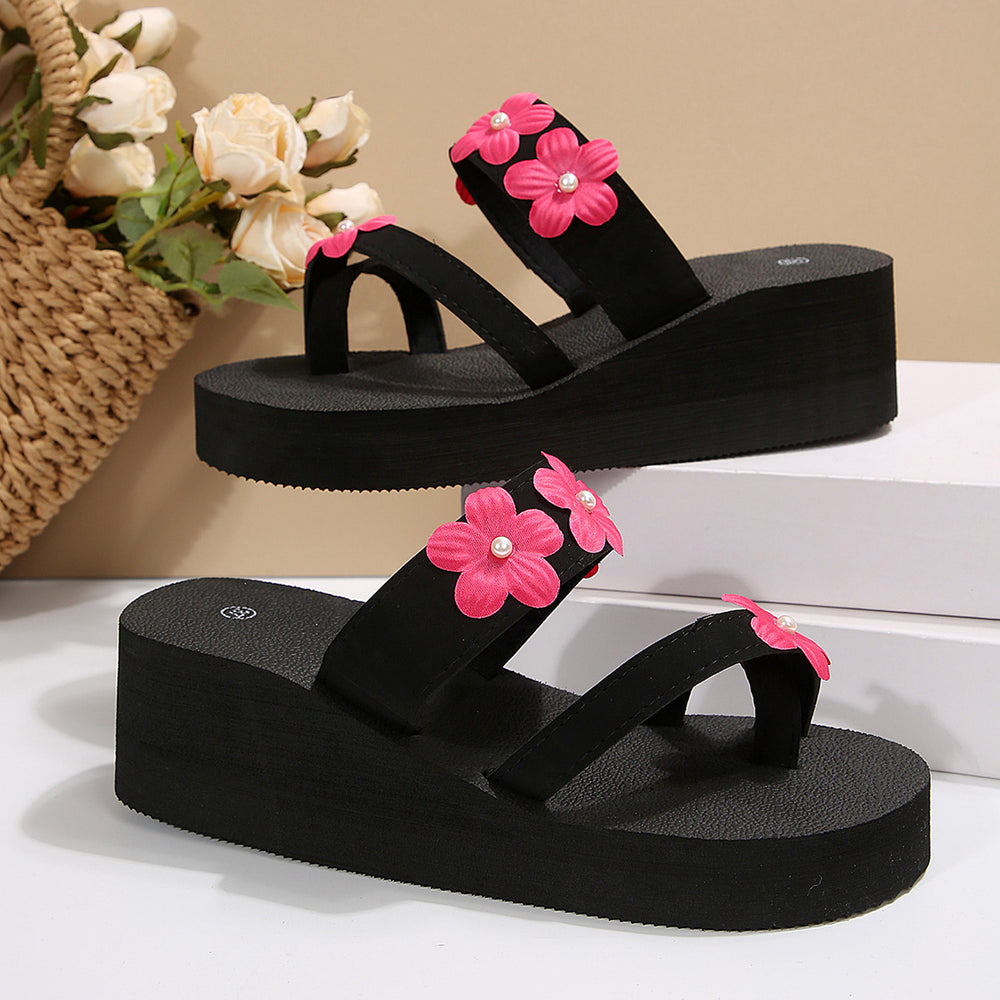 Camellia fashion new thick sole plus size flip flops 2025 summer new korean niche style sandals and slippers for women