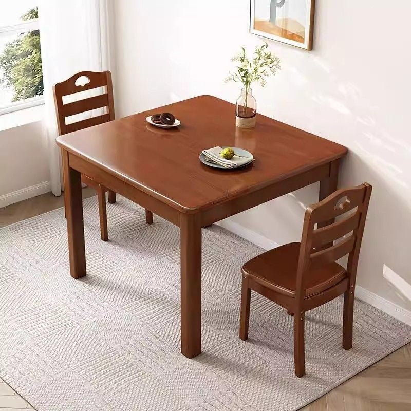 Square solid wood dining table small apartment for homechinoiserie small square table casual card rental room tea table square table