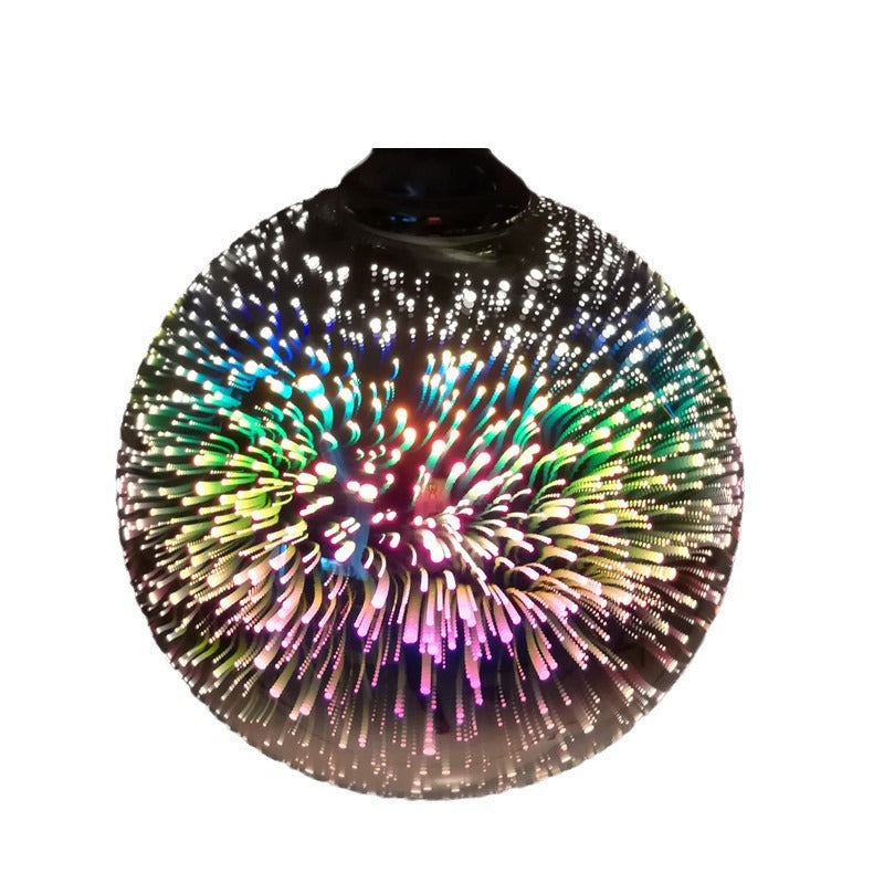 Creative personality LED color 3D glass chandelier Nordic post-modern simple catering store restaurant bedroom lighting