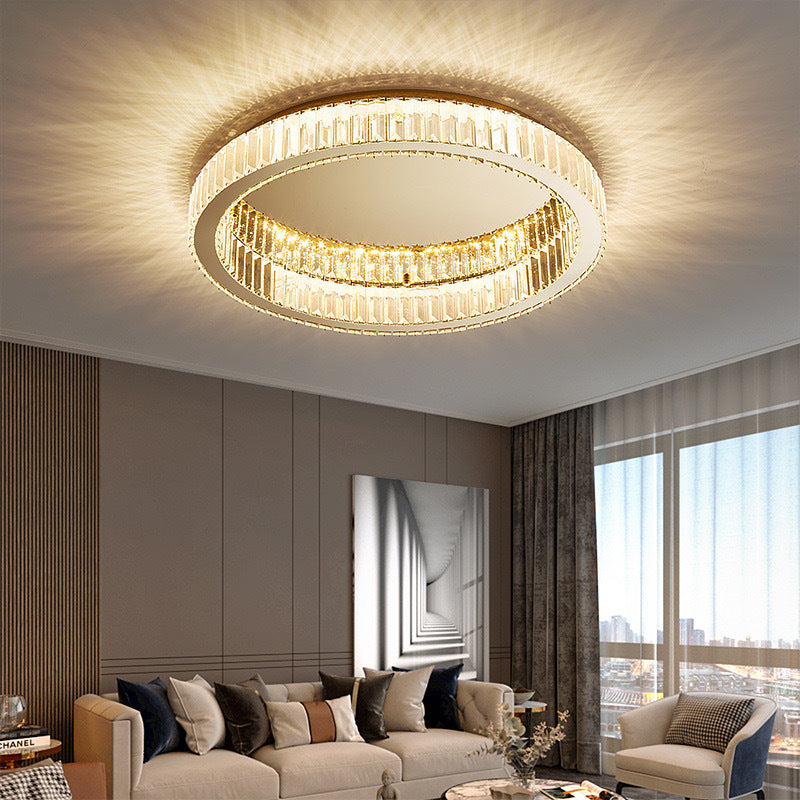 Bedroom light luxury crystal living room ceiling light modern simple household bedroom lighting high-end atmospheric room ceiling light