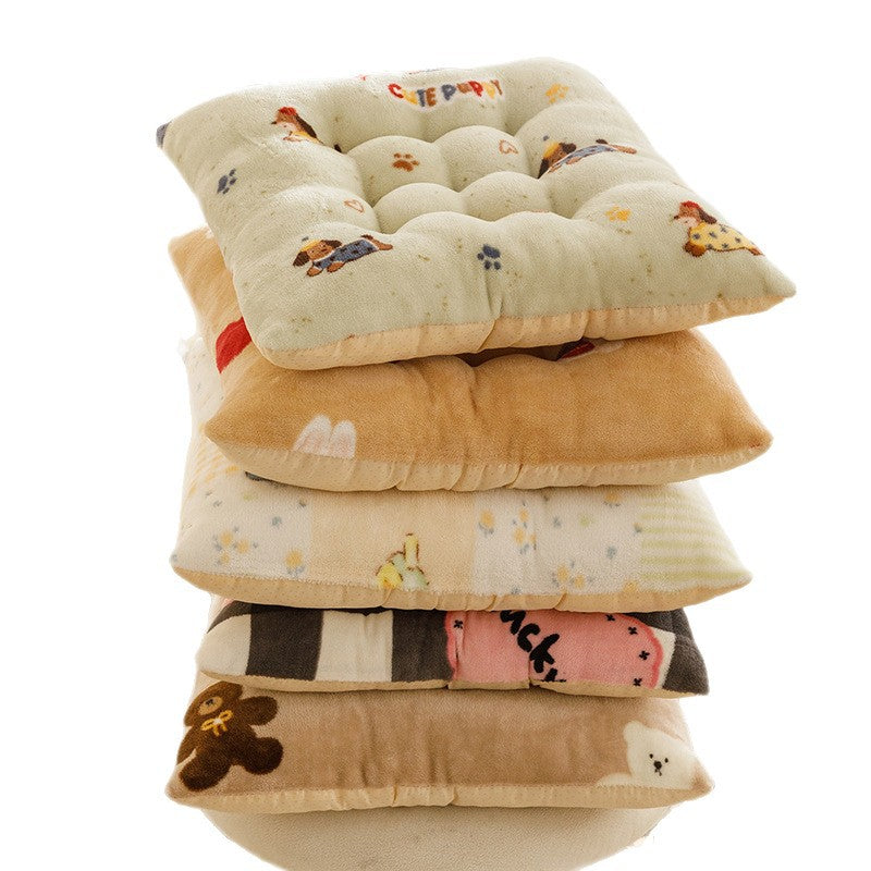 All-season square chair cushion - home, classroom, student stool pad - non-slip base - kids' floor mat