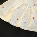 Girls' lace-neck tank dress - summer baby embroidered floral dress - girls' round neck princess dress - summer outfit - little fly