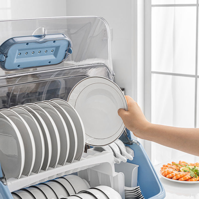 Kitchen, dishes, dishes, storage boxes, tableware, chopsticks, layered drain, bowl rack, bowl box with lid, sterilized cupboard, household