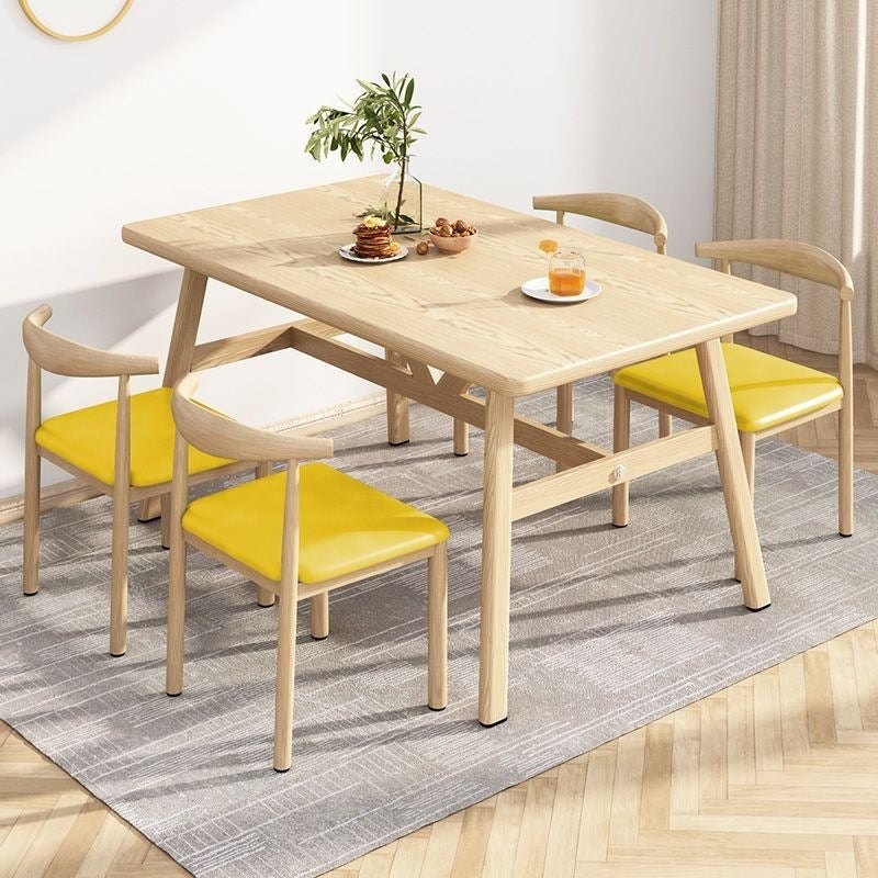 Rectangular table and chair combination casual small apartment dining table suit dining table and chair for home dining table and chair catering merchant
