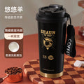 Shaun the sheep coffee tumbler insulated mug ceramic liner portable water bottle birthday gift souvenir cup