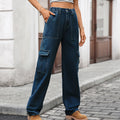 European and american cross-border e-commerce workwear jeans for women, new autumn/winter styles, hot-selling on  and , multi-pocket denim wide leg pants
