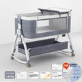 Aluminum alloy gray + 4d high-tech mattress [mat on the reverse side] + storage basket + mosquito net + nursing table + bed surround