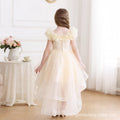 Flower girl wedding dress evening dress tail girl catwalk princess dress fashion little girl birthday tutu cross-border in stock