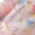 Girls' fashion off-the-shoulder floral mesh patchwork dress