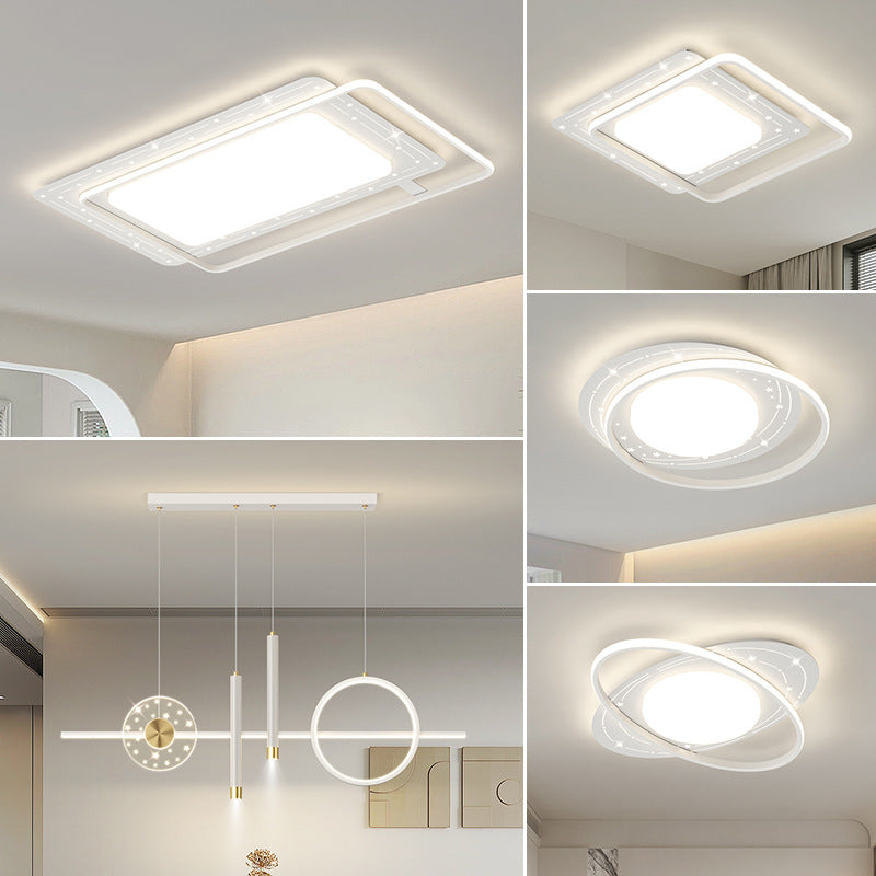 2025 new high-end living room light bedroom main light modern simple atmosphere Zhongshan lighting whole house package