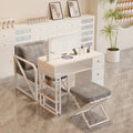 Widened 45cm nail table and chair set - special offer! economical single/double, light luxury, multi-functional, odorless, carbon steel with baked enamel finish