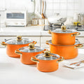 stainless steel 10-piece pot set, soup pot, uncoated pot, milk pot, double ear handle, boiler stove neutralpots