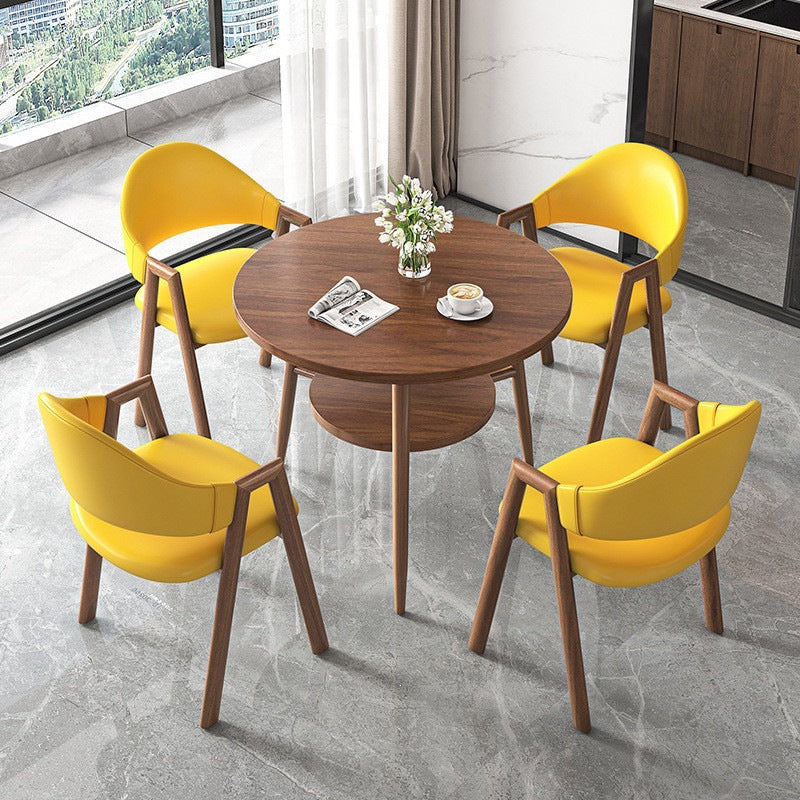 Scandinaviancasualcasual reception negotiation table and chair combination milk tea coffee shop apartment b&b dining table balcony small round table